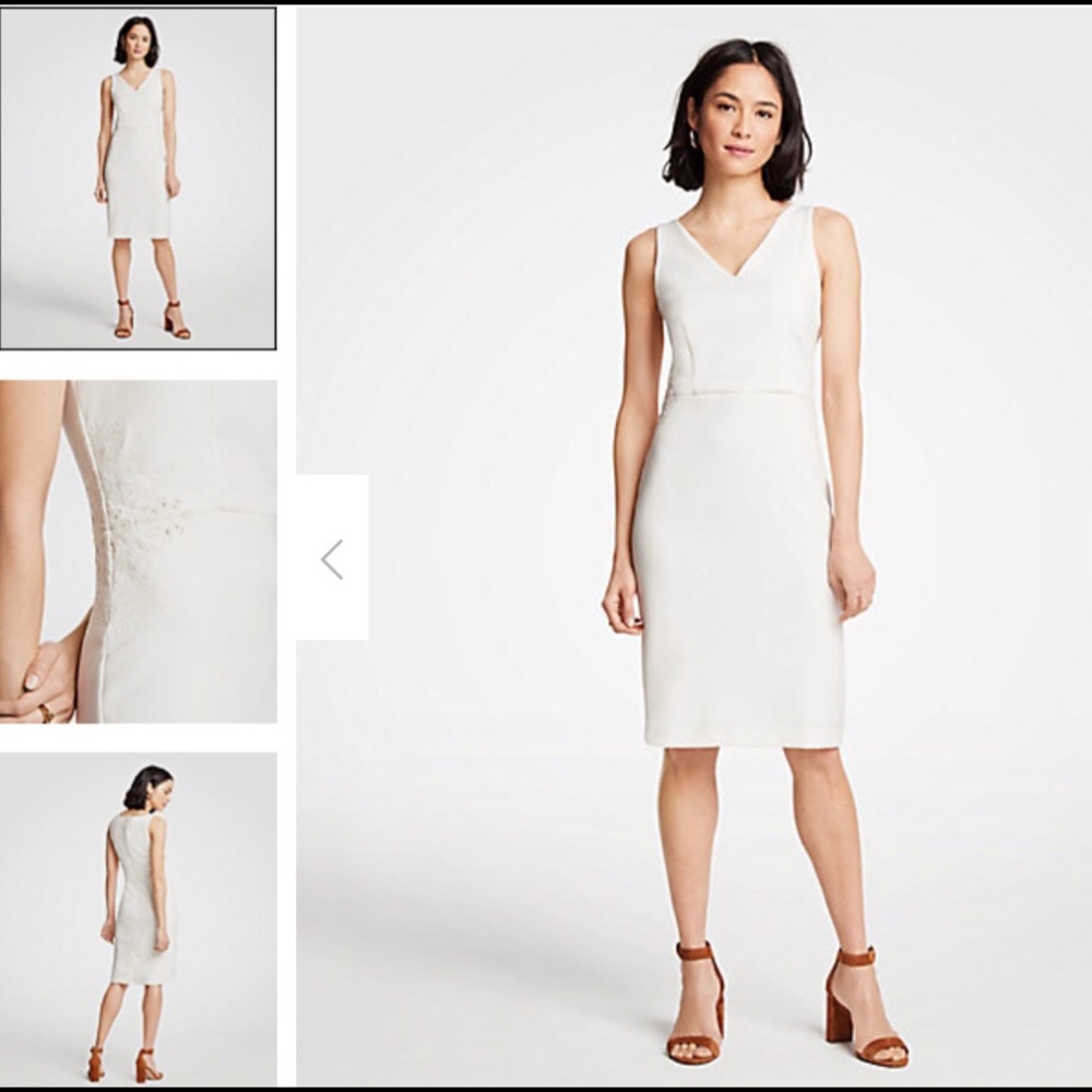 Laser Cut Floral Sheath Dress.